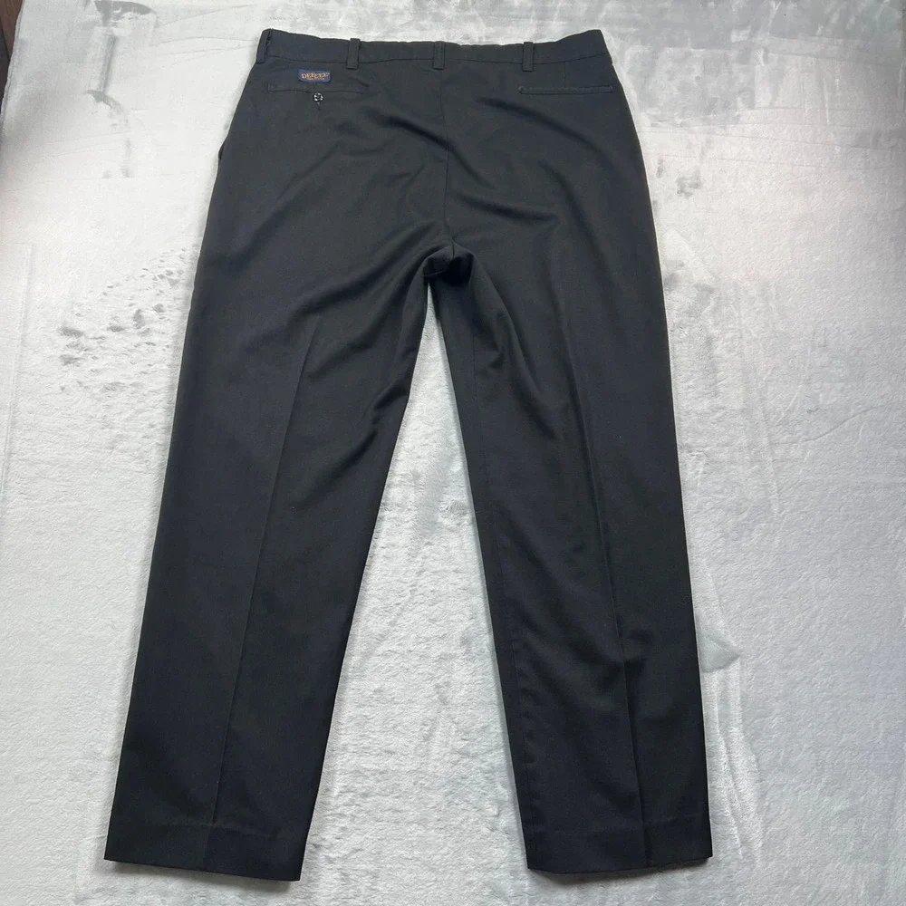 Dee Cee Work Trousers Mens 37x30 Black Vintage Made in USA Straight Leg Pants